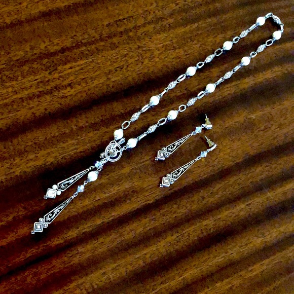 Brighton ZOE Toggle necklace and matching earrings set rare retired - Picture 3 of 13